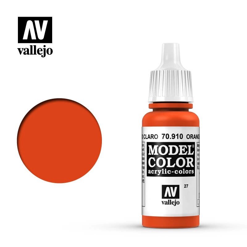 Оранжево-червоний, 17 мл. VALLEJO MODEL COLOR 70910 від компанії Хоббінет - збірні моделі - фото 1