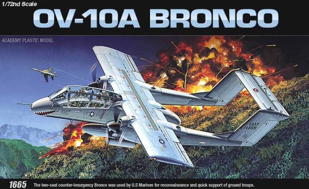 OV-10A Bronco. Модель літака у масштабі 1/72. ACADEMY 12463 (1665) від компанії Хоббінет - збірні моделі - фото 1