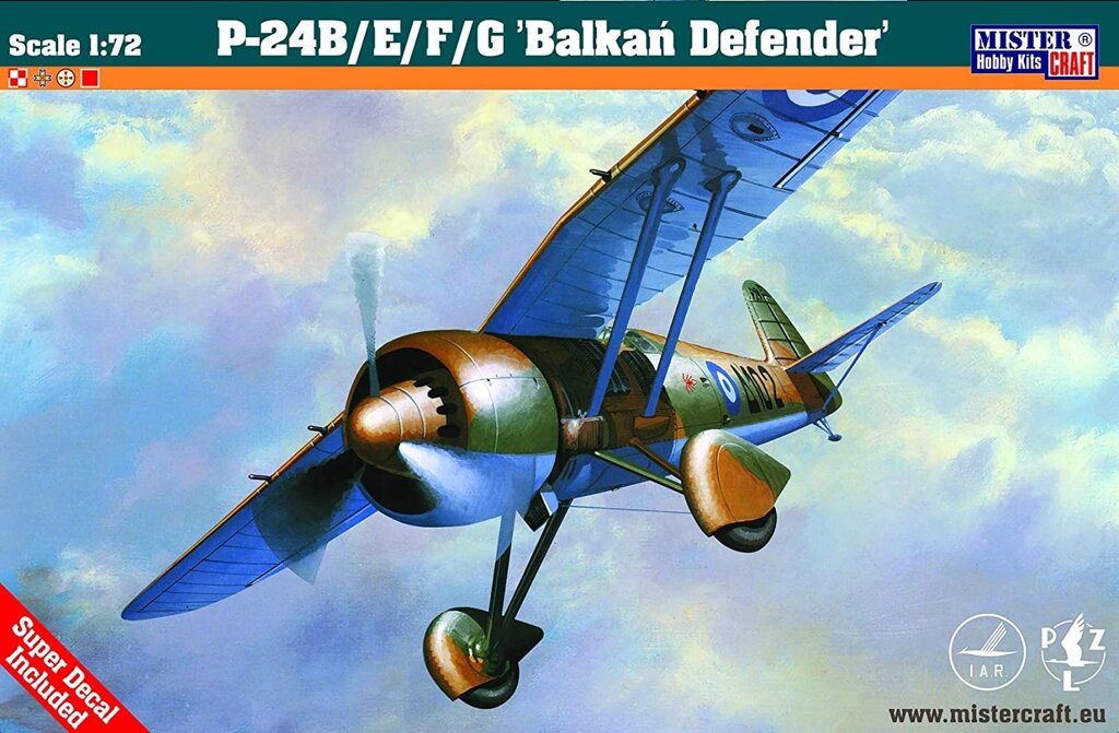 P-24B/E/F/G Balkan Defender. Збірна модель літака в масштабі 1/72. MISTER CRAFT D-225 від компанії Хоббінет - збірні моделі - фото 1