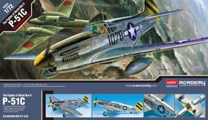 P-51C MUSTANG. Збірна модель літака у масштабі 1/72. ACADEMY 12441