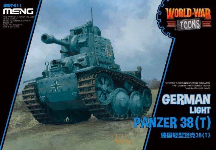 Panzer 38 (t) німецький танк (World War Toons series). MENG MODEL WWT-011 від компанії Хоббінет - збірні моделі - фото 1