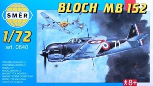 Bloch MB 152. Збірна модель літака в масштабі 1/72. SMER 0840