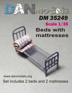 Збірна модель. Армійська ліжко з матраців. 2 шт. 1/35 DANMODELS DM35249