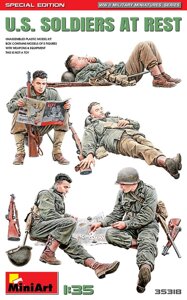 Американські солдати на відпочинку. Набір пластикових фігур в масштабі 1/35. MINIART 35318