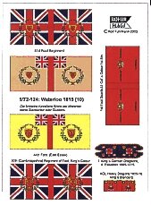 Прапори і штандарти в масштабі 1/72. Waterloo 1815 (10) Britische Armee. ROFUR-FLAGS 124