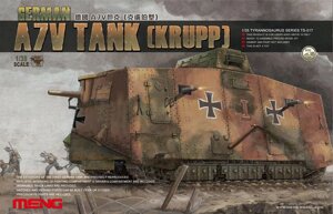 A7V (KRUPP). Збірна модель німецького танка в масштабі 1/35. MENG MODEL TS-017