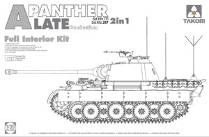 Sd. Kfz. 171 / 267 "Panther" A, пізнього виробництва з повним інтер'єром. 1/35 TAKOM 2099