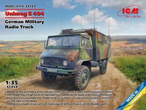 Unimog S 404 Німецький військовий радіо автомобіль. Збірна модель військового автомобіля у масштабі 1/35. ICM 35137