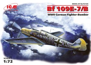 BF 109E-7 / B. Збірна модель німецького істербітеля-бомбардувальника в масштабі 1/72. ICM 72135