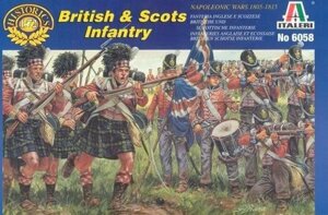 Британська і шотландська піхота, наполеонівські війни 1805-1815 років, 50 фігур. 1/72 ITALERI 6058