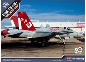 Винищувач F/A-18A+ "VMFA-232 Red Devils". Збірна модель у масштабі 1/72. Academy 12520