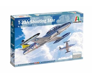 T-33A SHOOTING STAR. Збірна модель винищувача в масштабі 1/72. ITALERI 1444