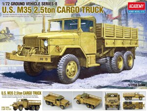 U. S. M35 2.5ton Cargo truck. Збірна модель вантажівки у масштабі 1/72. ACADEMY 13410
