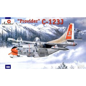 C-123J «PROVIDER». Збірна модель транспортного літака ВПС США. 1/144 AMODEL 1406