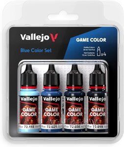 Набір кольорів Blue Color Set (4x18ml). VALLEJO Game Color 72376