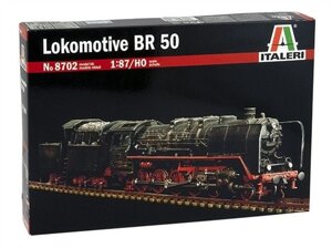 Збірна модель німецького локомотива BR50 в масштабі 1/87. ITALERI 8702