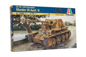 SD. KFZ. PANZERJ. MARDER III AUSF. H. Збірна модель в масштабі 1/72. ITALERI 7060