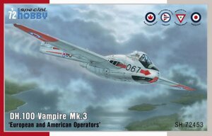 DH. 100 Vampire Mk. 3 ’European and American Operators’. SPECIAL HOBBY SH72453