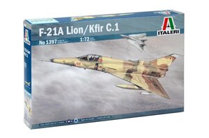 F-21A LION / KFIR C. 1. Збірна модель літака в масштабі 1/72. ITALERI 1 397