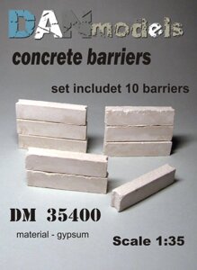 Набір для блок-поста, бетонні загородження в масштабі 1/35 (10 шт.) DANMODELS DM 35400