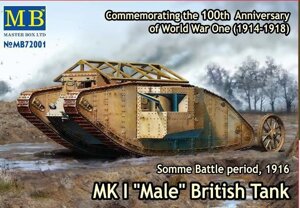 Британський танк Mk I "Male" 1/72 MASTER BOX 72001