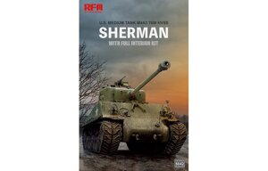 M4A3 76W HVSS Sherman з інтер'єром і робочими траками. RFM RM-5042