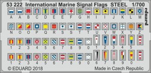 Міжнародні морські сигнальні прапори. Кольорове фототравлення в масштабі 1/700. EDUARD 53222