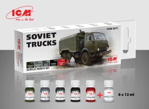 Набор красок для советских грузовиков, 6 шт. ICM 3011