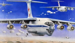 Ільюшин Іл-76 транспортний літак. Збірна модель літака. 1/144 TRUMPETER 03901