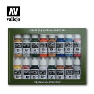 Набір фарби Model Color FOLKSTONE BASICS 16 кольорів. VALLEJO 70101