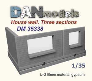 Стіна будинку. Три секції. Набір для створення діорам у масштабі 1/35. DANMODELS DM35338