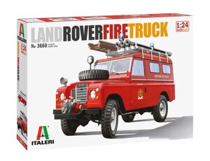 Land Rover Fire Truck. Збірна модель пожежного автомобіля в масштабі 1/24. ITALERI 3660