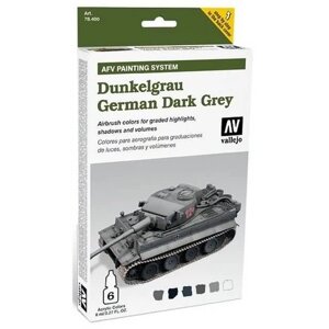 Набір для колірної модуляції "Dunkelgrau German Dark Grey". VALLEJO 78400