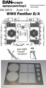 Надмоторние решітки Пантера D / A. 1/35 DANMODELS DM 35515