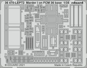 Набор деталировки для модели Marder I на базе FCM 36 в масштабе 1/35. EDUARD 36470