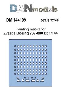 Маска для моделі літака Боїнг 737-800 (Zvezda). 1/144 DANMODELS 144109