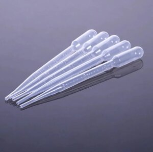 Набір піпеток Пастер для змішування фарби 3мл (5 штук). LABEXPERT