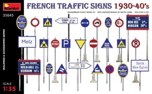 Французькі дорожні знаки (1930-1940 рр.). Набір в масштабі 1/35. MINIART 35645