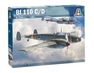 Збірна модель німецького важкого винищувача Messerschmitt Bf 110 Zerstörer. 1/48 ITALERI 2794