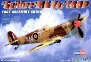 Supermarine Spitfire Mk. Vb / Trop. Збірна модель британського винищувача в масштабі 1/72. HOBBY BOSS 80213