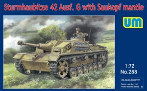 Sturmhaubitze 42 Ausf. G with Saukopf mantle. 1/72 UM 288