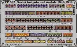 Советские знаки отличия и медали 1940-1943 гг. Цветное Фототравление.1/35 EDUARD TP532 в Запорожской области от компании Хоббинет - сборные модели