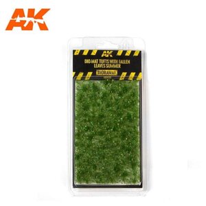 Зелена трава з опалим зелені листям. Рослинність для діорам. AK-INTERACTIVE AK-8139