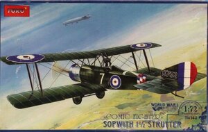 Sopwith 1 Strutter Comic fighter. Збірна модель винищувача-біплана в масштабі 1/72. TOKO 140