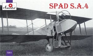 Збірна модель французького винищувача біплана SPAD S. A. 4. 1/72 AMODEL 7261