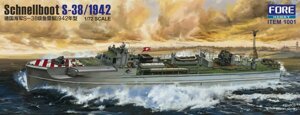 Schnellboot S-38/1942. Збірна модель торпедного катера у масштабі 1/72. Foreart 1001