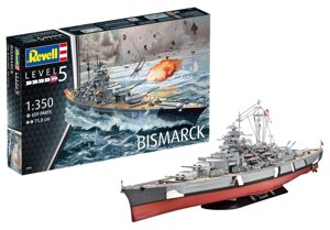 BISMARCK. Сборная модель военного корабля в масштабе 1/350. REVELL 05040