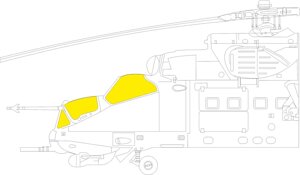 Покрасочные маски для сборной модели вертолёта Ми-24П. 1/48 EDUARD EX798