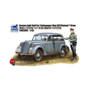 Opel Stabswagen (mod. 1937 saloon) w / crew / Німецький автомобіль, 2 МВ набір включає 2 ф. 1/35 BRONCO MODELS CB35052