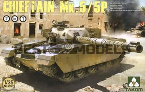 Британський танк Chieftain Mk. 5/5P (2 в 1) збірна модель у масштабі 1/35. TAKOM 2027